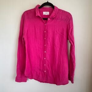 Xirena Scout Gauze Top Pink Sz S Long Sleeve